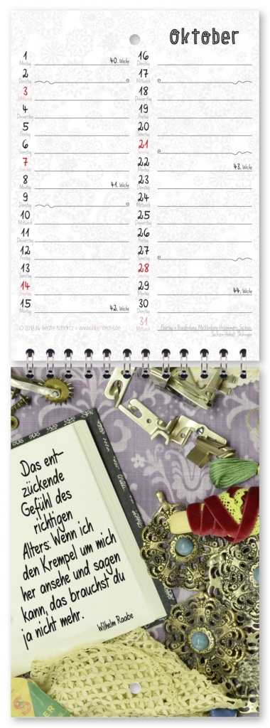 Kalender 2018, Firmenwerbung, Gutscheine, Weihnachtskarte, witzige Sprüche, Postkartenkalender